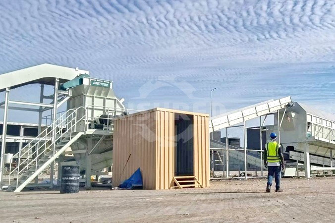 破袋机用于中东50吨每时双出料废弃物制燃料项目