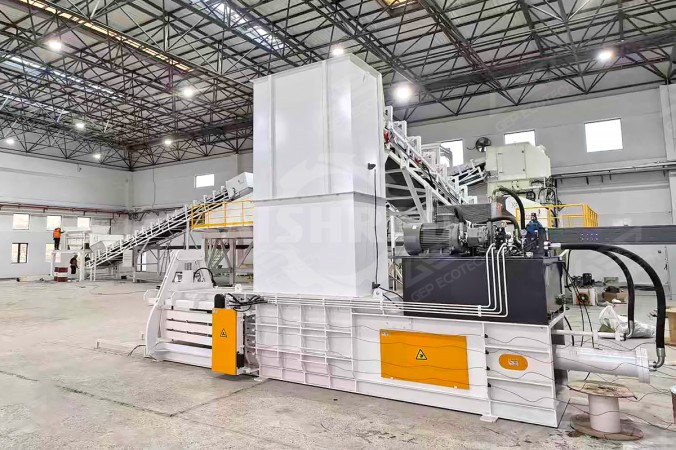 垃圾废弃物打包机用于上海建筑垃圾可燃物替代燃料项目