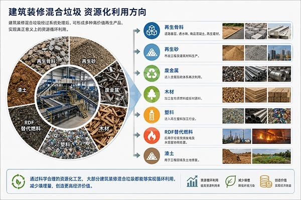 建筑装修混合垃圾资源化利用方向