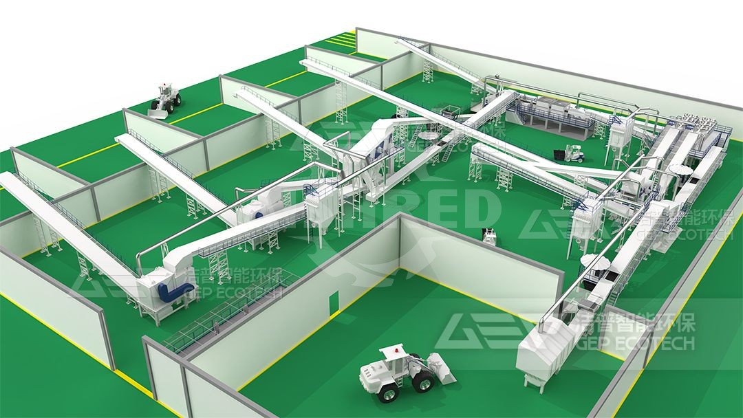 建筑装修垃圾处理工艺流程图