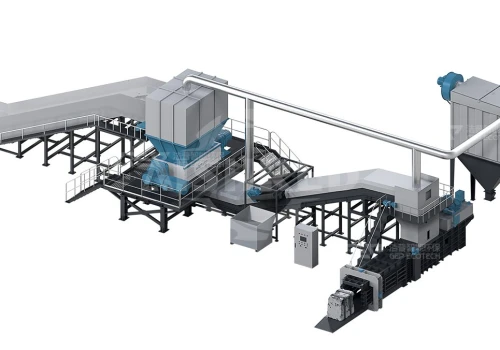 大件生活垃圾粉碎打包机