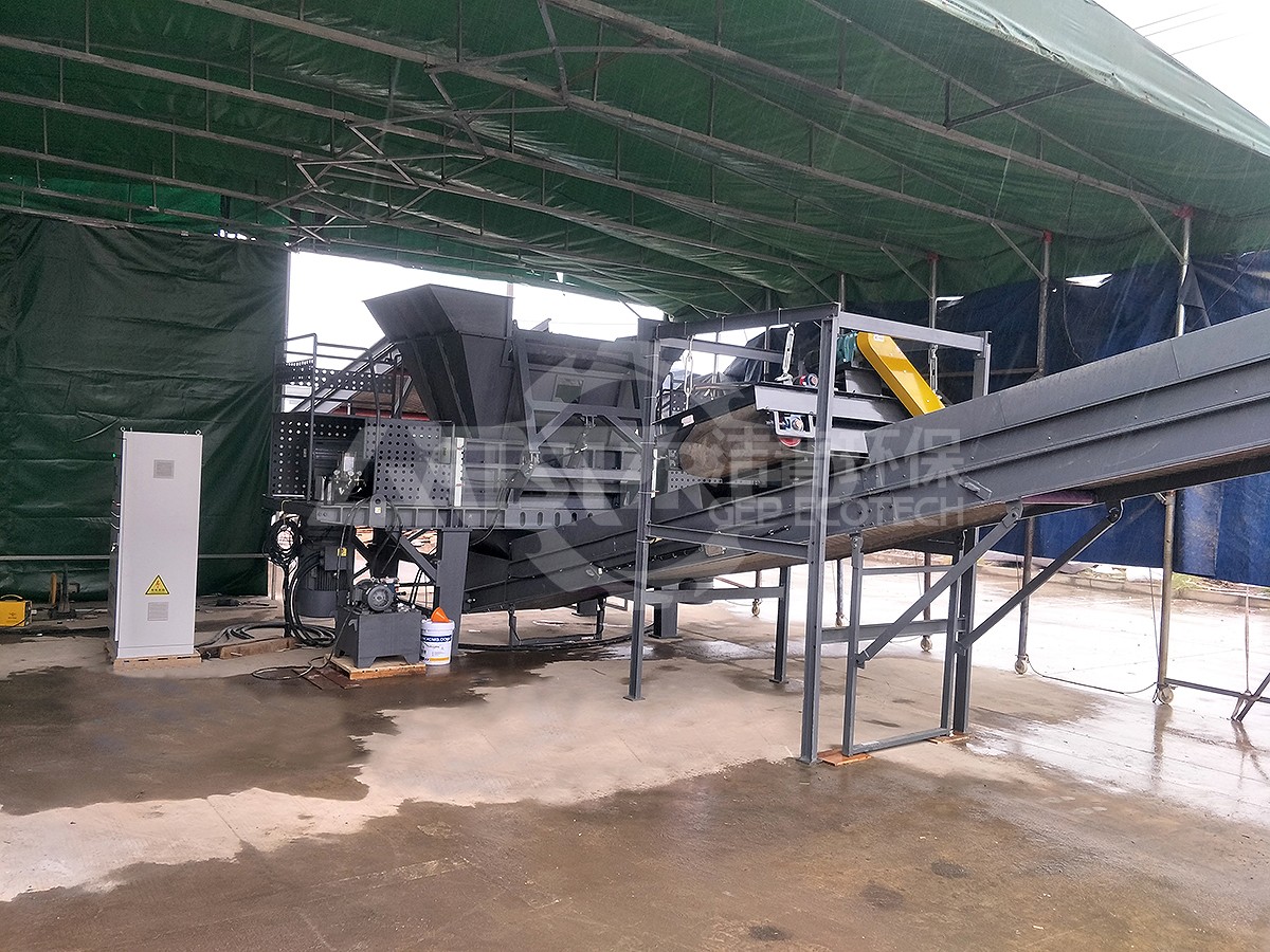 双轴生活垃圾破碎机